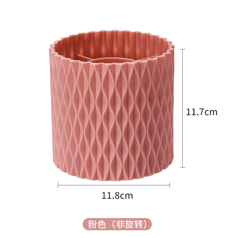 Picture of Cosmetic Storage Box Wholesale Rhombus 360 Rotating Plastic Round Household Lipstick Large Capacity Eyebrow Pencil Makeup Brush