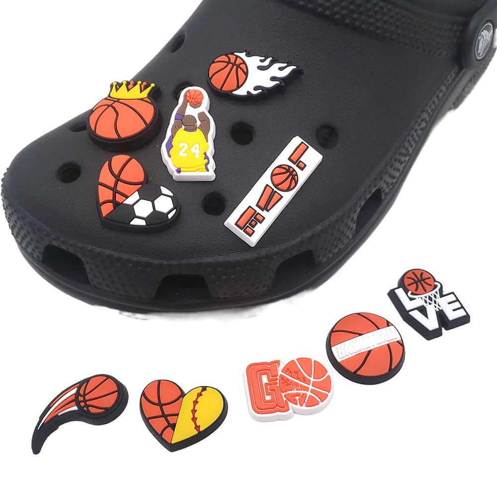 Basketball Series Cartoon Cave Shoes Shoes Flower Shoe Buckle Personality All-match Basketball Lovers Garden Shoes Decorative Buckle Jewelry
