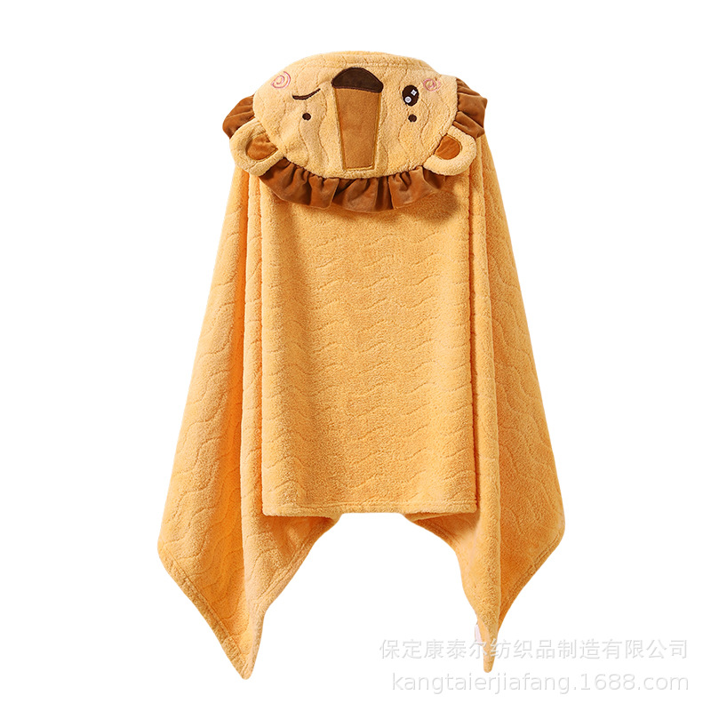 Picture of [Strictly Selected] Baby Coral Velvet Bath Towel Baby Children's Hooded Cloak Bathrobe for Children and Newborns Absorbent and Quick-Drying