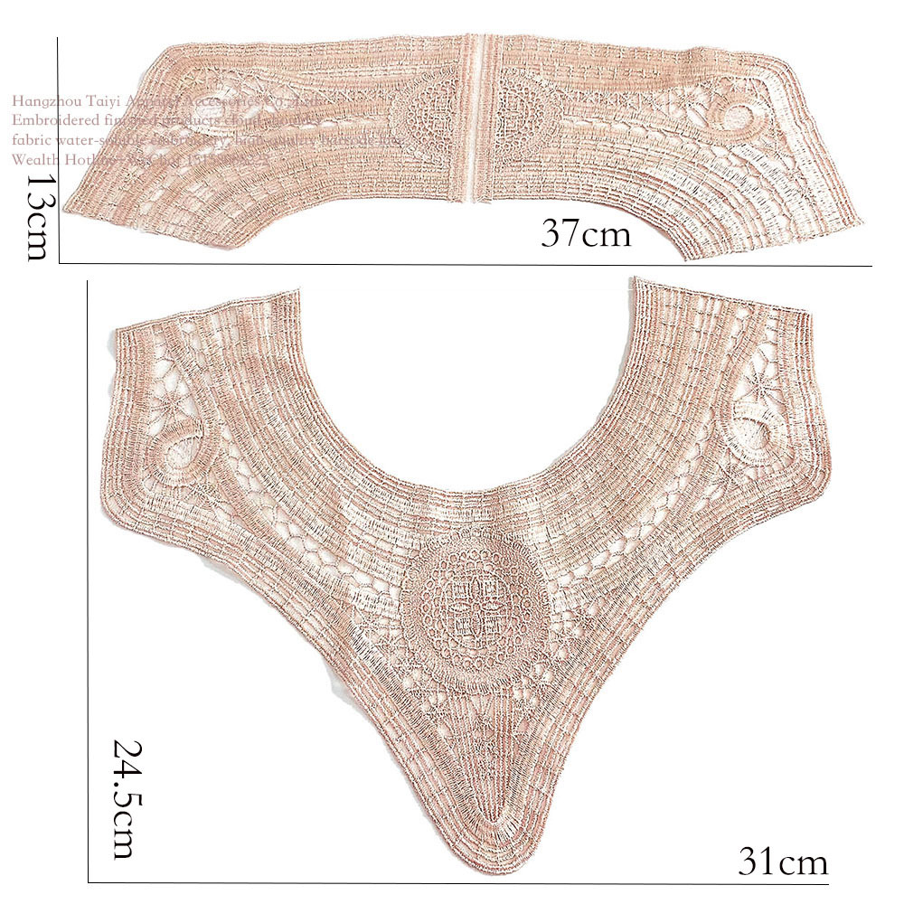 lace diy collar decorative stickers lace accessories lace front and back neckline water-soluble flower clothes collar