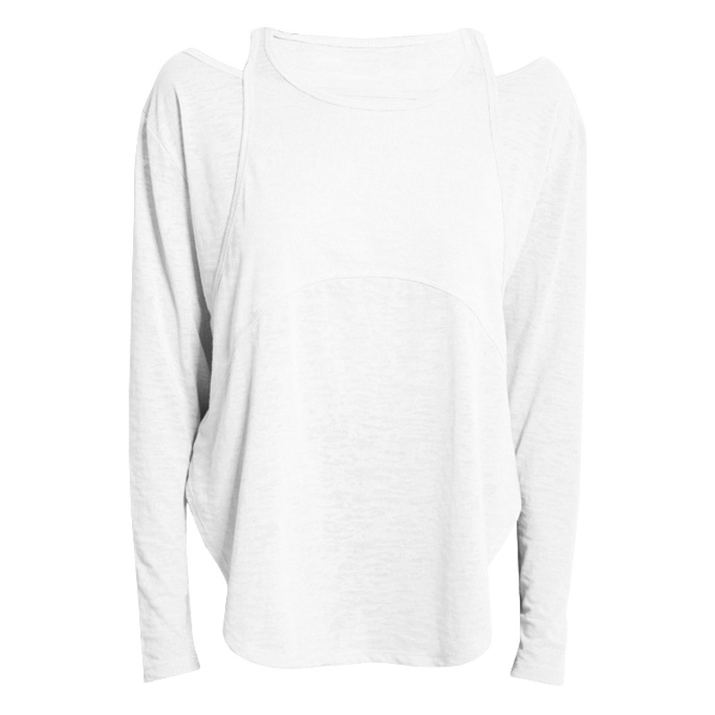 European and American Sports Top Women's Loose plus size Quick-drying Fitness Long-sleeved Autumn Jacket Yoga Clothes Running Rotten Blouse
