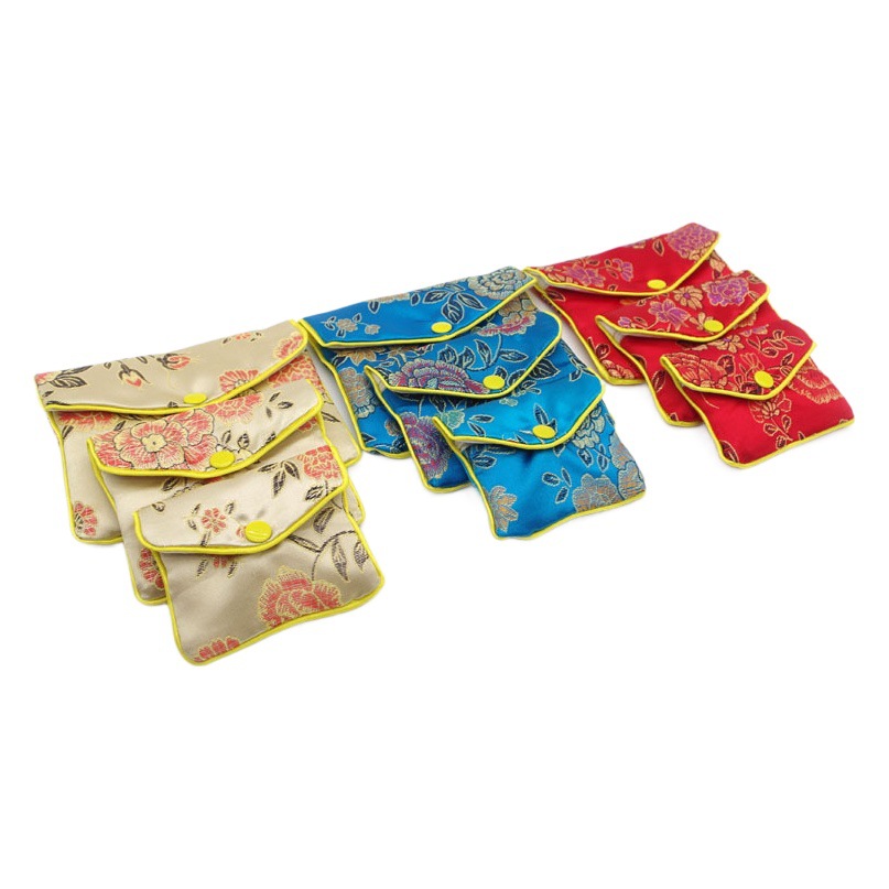 Ancient style brocade bag small bag pouch sachet jewelry ring small pocket zipper hidden buckle packaging bag
