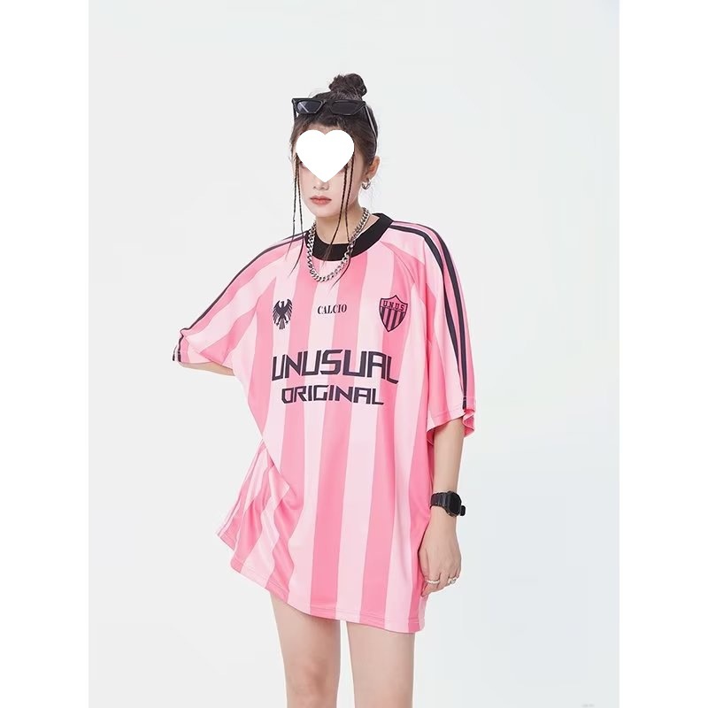 Ins Printed Short-Sleeved T-Shirt for Women and Men in Summer New American Retro European and American High Street Fashion Brand Versatile Top Bf Ice Silk
