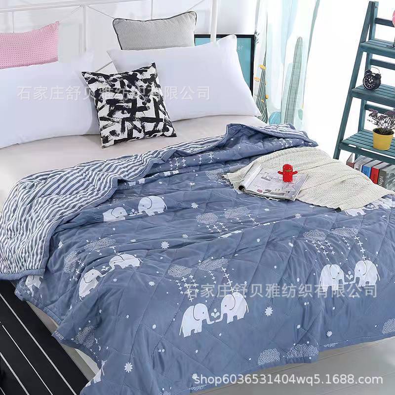 Picture of New Summer Cool Quilt Air-Conditioned Quilt Single and Double Thin Quilt Company Welfare Gift Quilt Spring & Fall Quilt Core Machine Washable