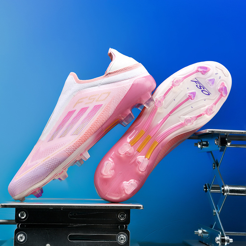 Cross-Border New F50 Low-Top Football Shoes for Male and Female Students Long Spike World Cup Grass Game Training Shoes Wholesale