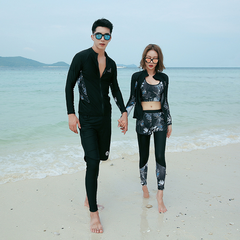diving suit jellyfish suit snorkeling long sleeve sunscreen swimsuit split suit couple surfing suit men's swimming suit South Korea