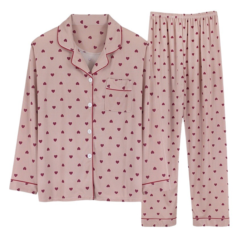2025 New Women's Pajamas Spring and Autumn Long-Sleeved Cardigan High-End Ins Korean Style Internet Celebrity Style Can Be Worn Outside Loungewear Set
