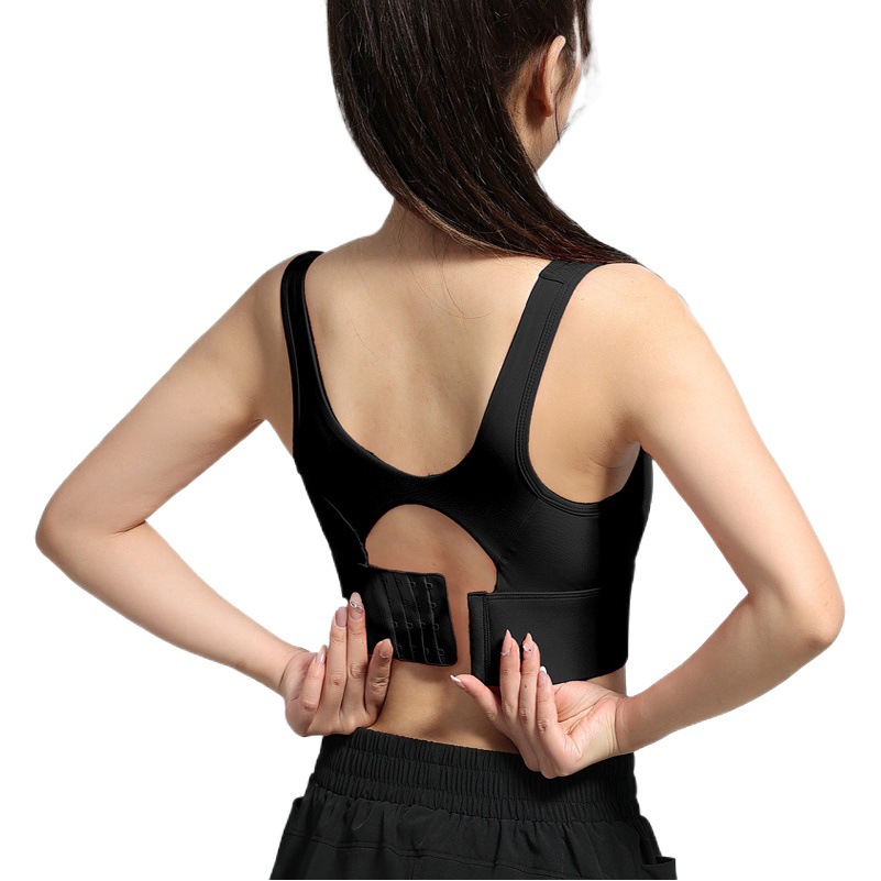 New Slim Waist Slim Fitness Vest High Strength U Shock-proof Sports Underwear Long One-piece Yoga Bra