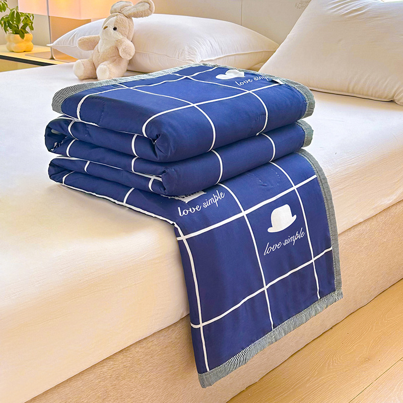 Picture of 2025 New Non-pure Cotton Summer Cool Quilt Pure Cotton Cotton Air-conditioning Quilt Summer Quilt Summer Thin Quilt Core Machine Washable