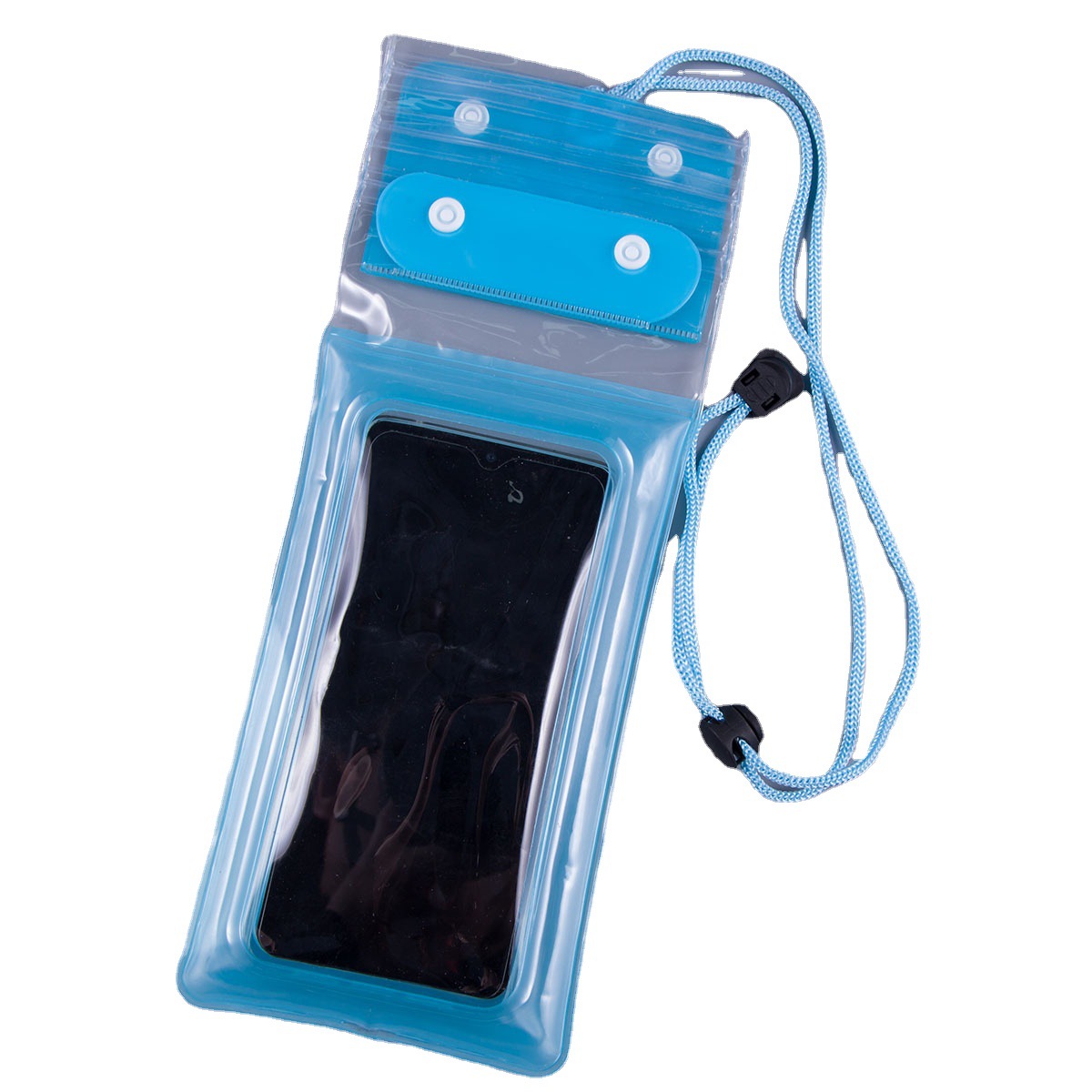 Picture of Three-fold mobile phone waterproof bag airbag bag Velcro touch screen swimming hot spring sealing strip waterproof neck wholesale