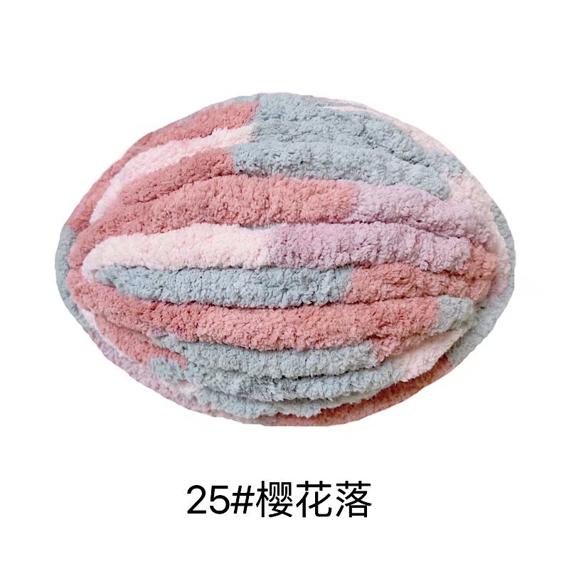 Picture of Thick ice strip wool cat tail thread sausage yarn ice island wool hook bag cushion soft finger knitted blanket cat nest thread