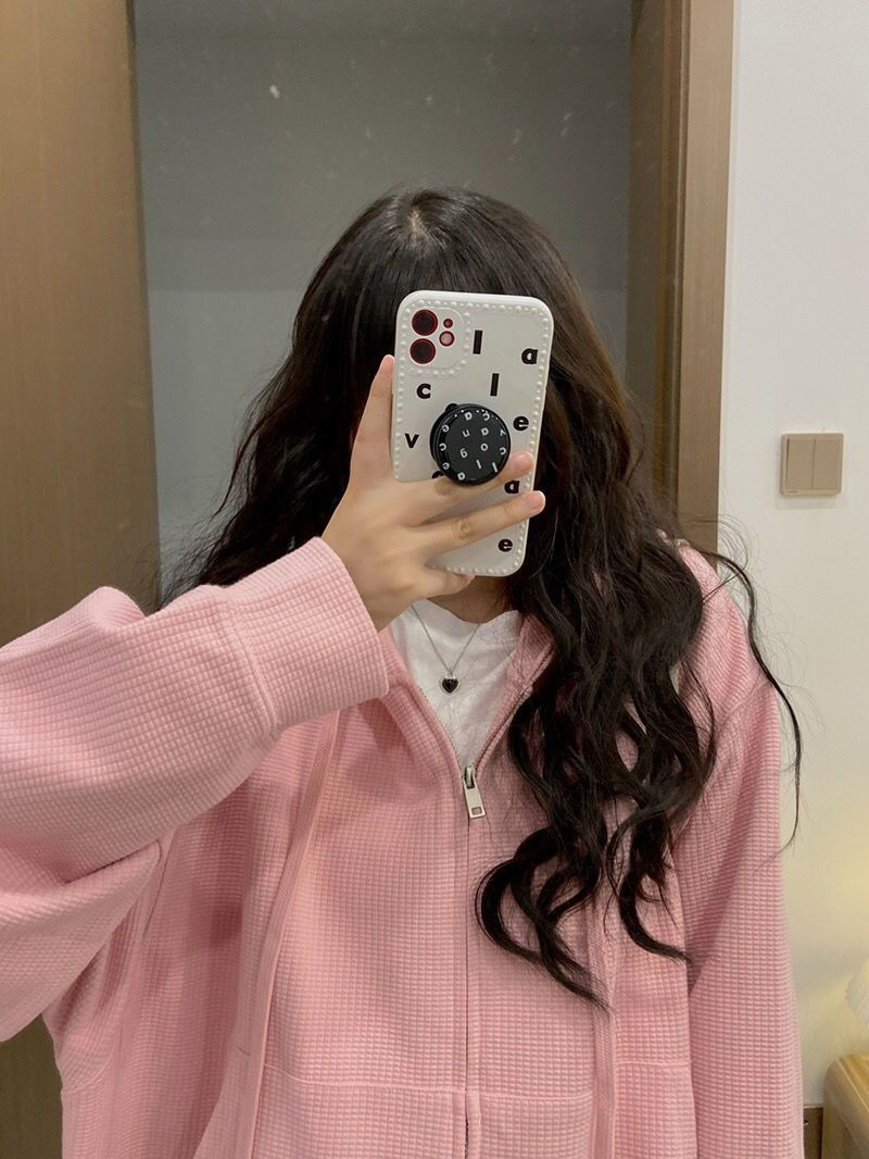 Picture of Spring and Autumn New Korean Style Waffle Sweatshirt Loose Slim Thin Casual Hooded Tops Design Top Women's Clothing