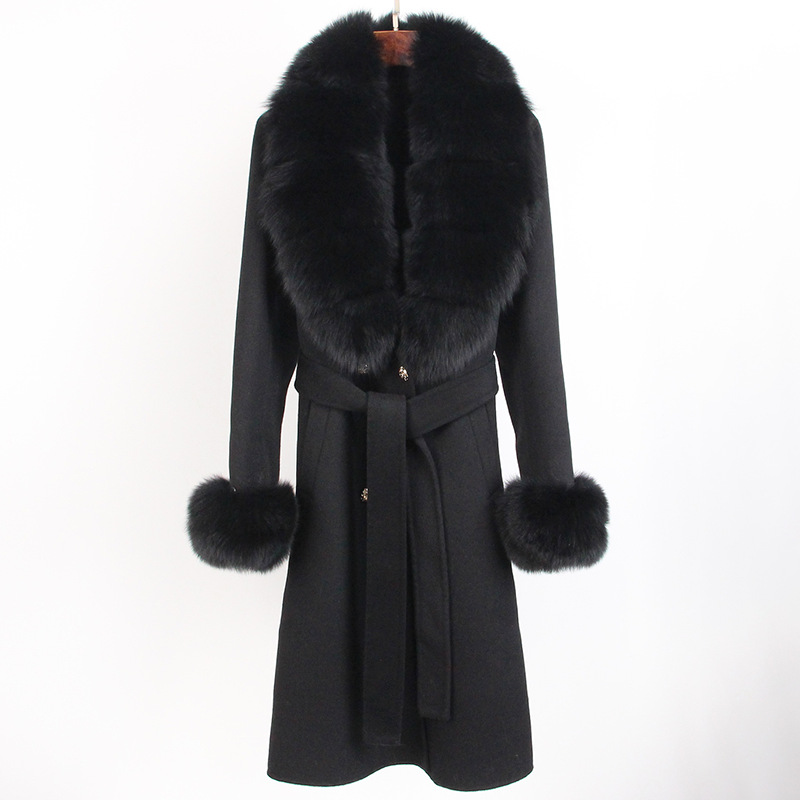 Picture of Cashmere Wool Coat Coat Autumn and Winter Coat Women's High-end Double-sided Wool Coat Women's Fox Wool Collar