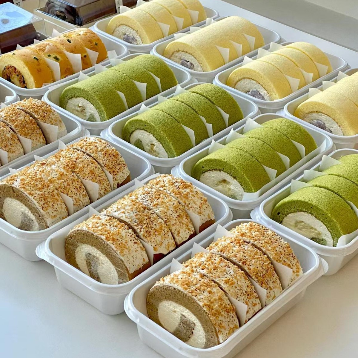 Cake Roll Packaging Box, Towel Roll, Swiss Roll Separator Paper, Mountain and Mother Packaging Box, Dream Dragon Roll Disposable Box