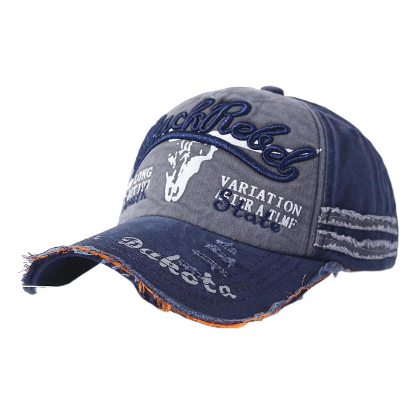 Hat Men's Head Embroidered Outdoor Sports Baseball Cap Women's Casual All-match Sunshade Korean Embroidered Cap Instagram Style Trendy