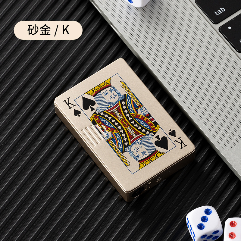 Picture of New grotesque creative lighter poker card shape straight windproof lighter manufacturers wholesale