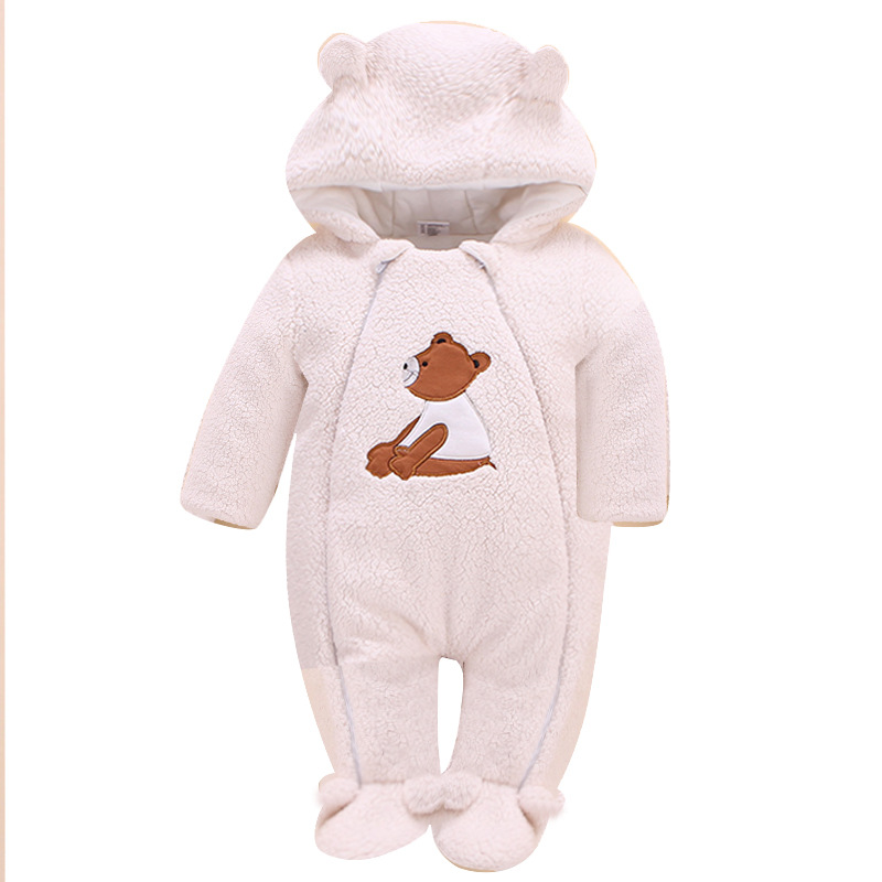 Picture of Baby's jumpsuit Foot-wrapped cotton-padded baby's clothes jumpsuit thickened winter outerwear for infants and toddlers climbing suit for men