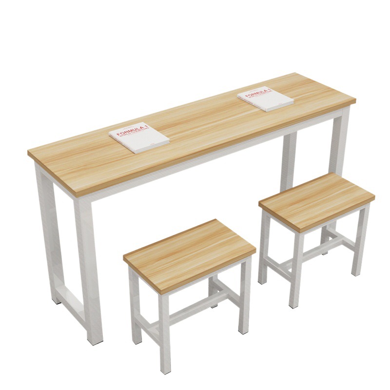 Picture of Student Desks and Chairs Training Tutoring Class Double Writing Desk Modern Home Bedroom Double-Layer Calligraphy Long Table