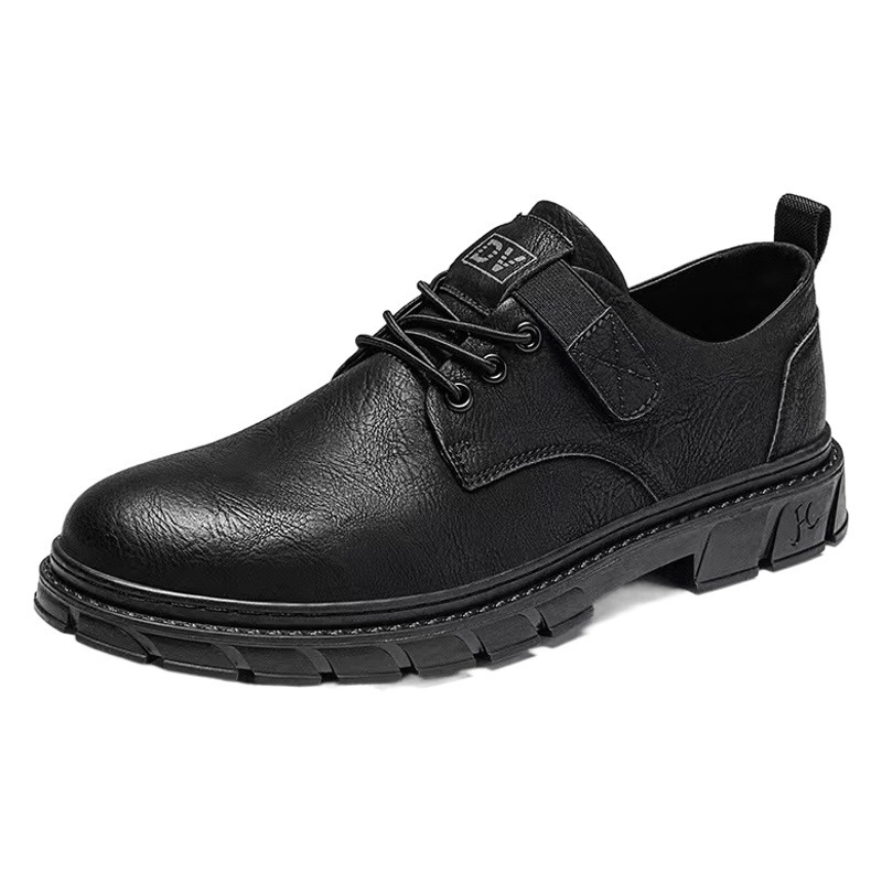 Fall 2023 men's shoes non-slip wear-resistant leather shoes casual leather shoes men's retro British style tooling big toe shoes trendy men