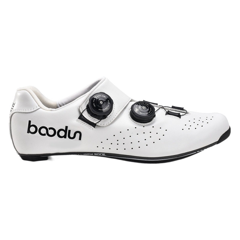 Burton's New Stepless Cowhide Road Cycling Shoes, Outdoor Breathable Cycling Bicycle Lock Shoes Wholesale