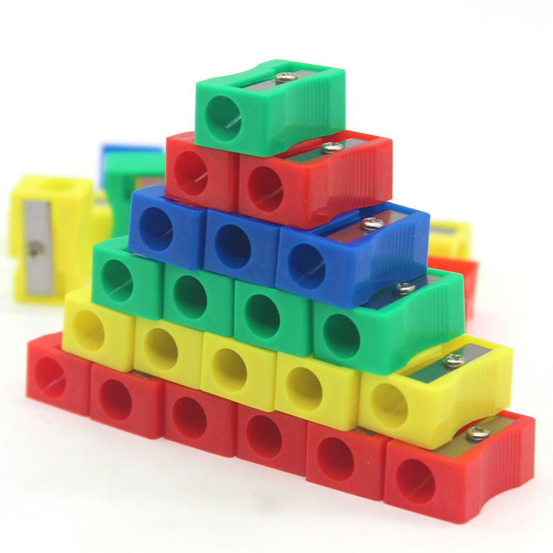 Picture of Factory wholesale pencil sharpener plastic rectangular pencil sharpener student supplies small square pencil sharpener mini pencil sharpener