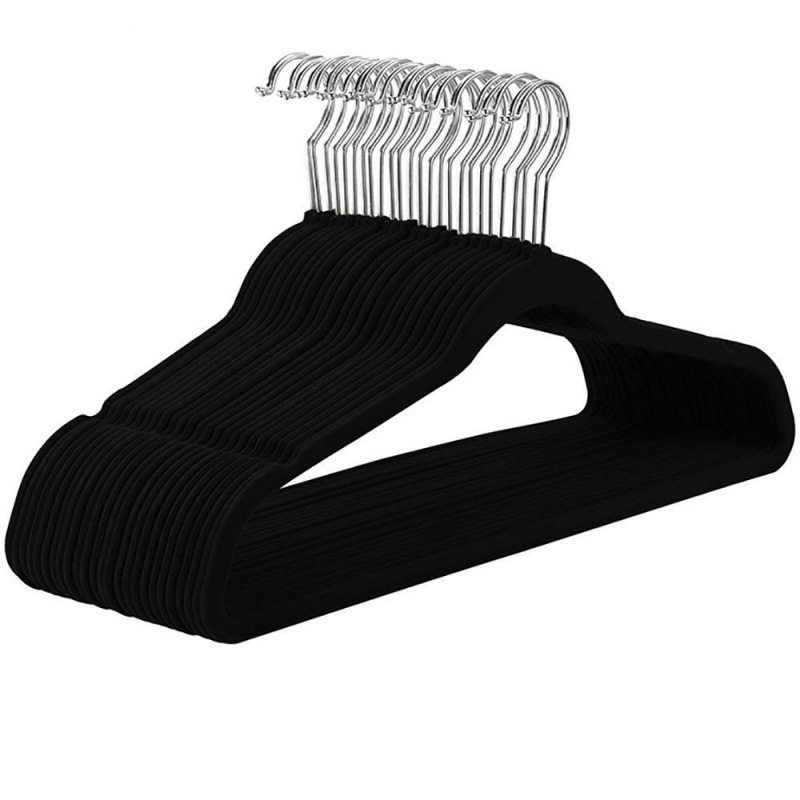 Picture of Flocking Hanger Anti-slip Hanger Drying Hanger Semi-round Hanger Household Hanger Drying Hanger Clothes Hanger Seamless Hanger
