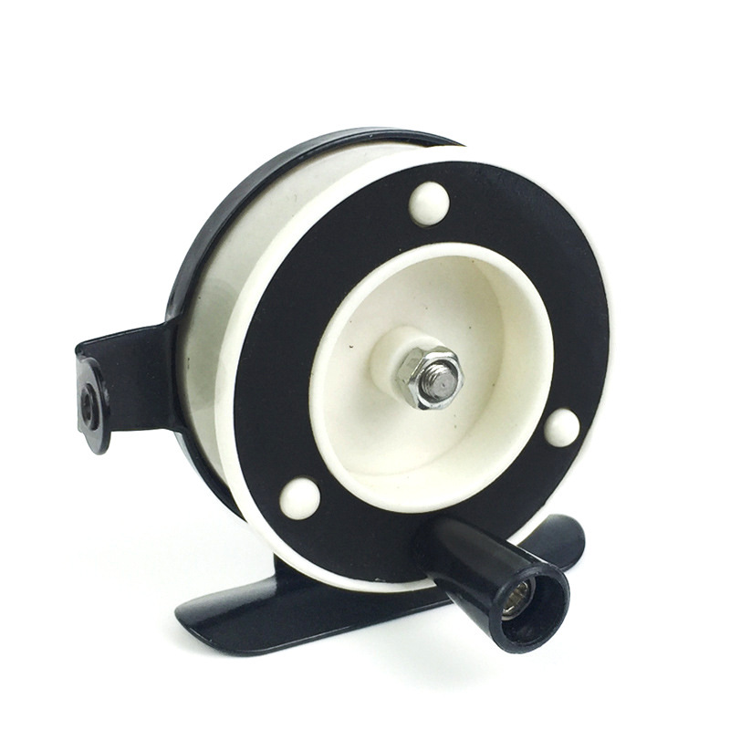 Simple ice fishing wheel with line, front raft wheel, fly fishing wheel, winter fishing mini ice wheel, small drum wheel, front wheel, plastic wheel
