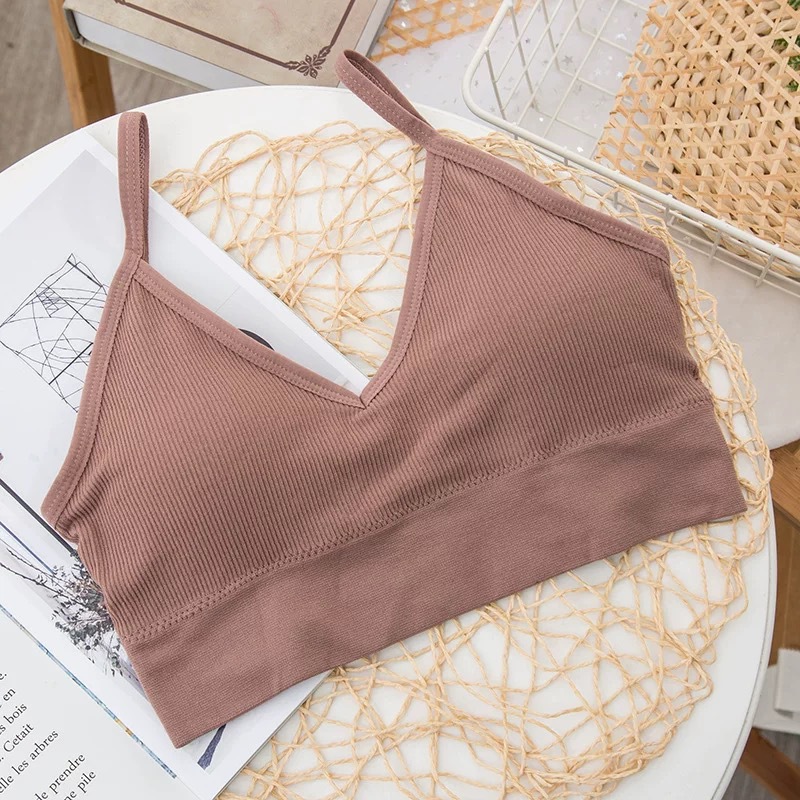 Picture of Live online popular big U back wrapped chest spring and summer seamless strap without steel ring anti-exposure Sports plus size tube top