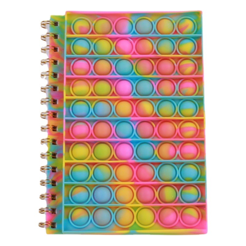 Rodent pioneer A5 Notebook silicone cartoon coil hand account spot notebook Rainbow Bubble music notepad