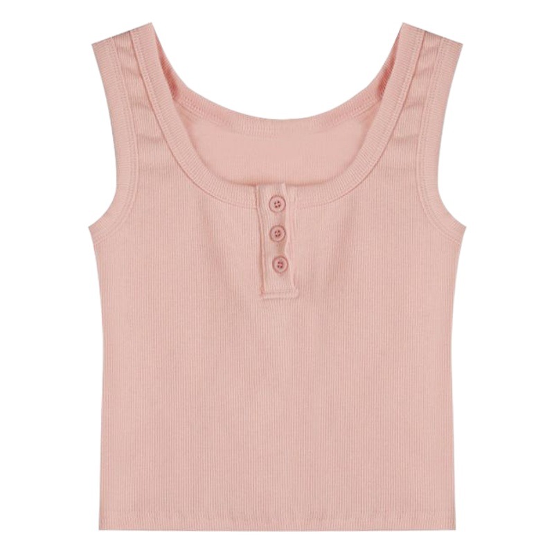 Camisole Women's Inner Layering Summer Slimming Look New Sweet and Spicy Style Outer Wear Short European and American U-Neck Racer Top