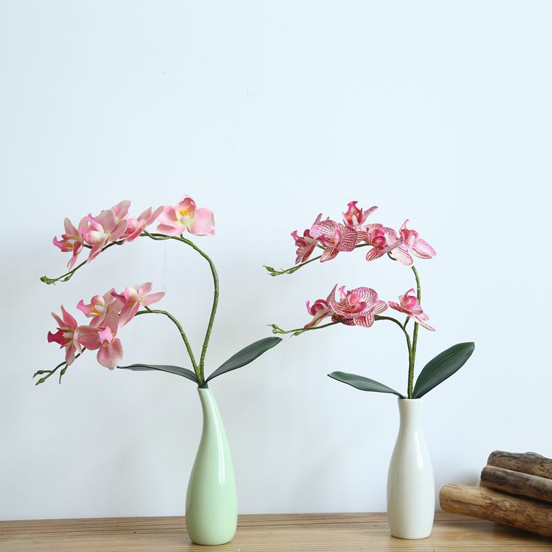 Phalaenopsis New Chinoiserie Artificial Flower Manufacturer Home Decoration Wedding Hand-Held Flower Road Leading Flower Wall Artificial Flower Mw31582