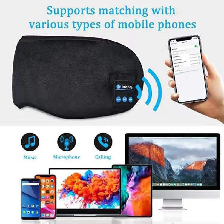 Picture of Cross-border 3D Bluetooth eye mask headset smart wireless music call ear mask breathable sleep artifact shading eye mask