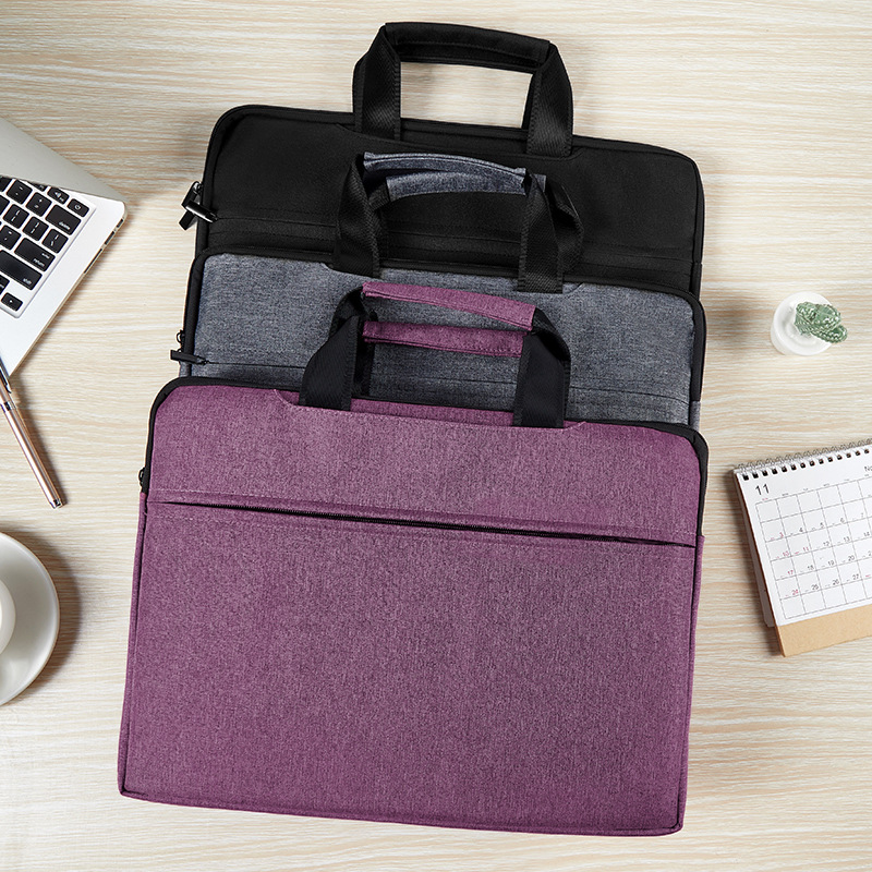 Picture of Briefcase Canvas File Bag Zipper Bag File Bag Waterproof Handbag Oxford Cloth Storage Business Office