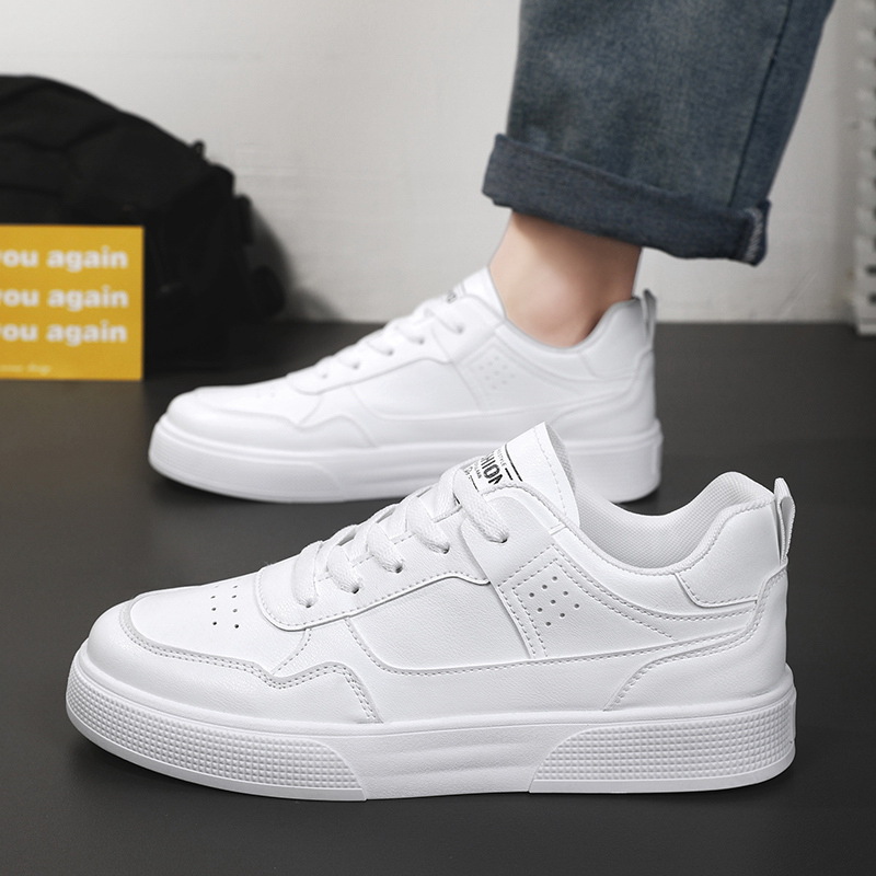 2024 Summer Men's Shoes New Breathable White Shoes Trendy All-match Sneakers Casual Sneakers Trendy Shoes for Male Students