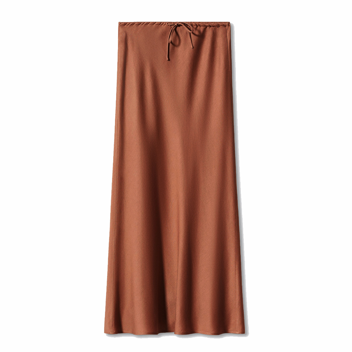 Picture of 2024 Amazon high quality satin long skirt high waist drawstring lace-up solid color skirt female cross-border women's clothing in stock