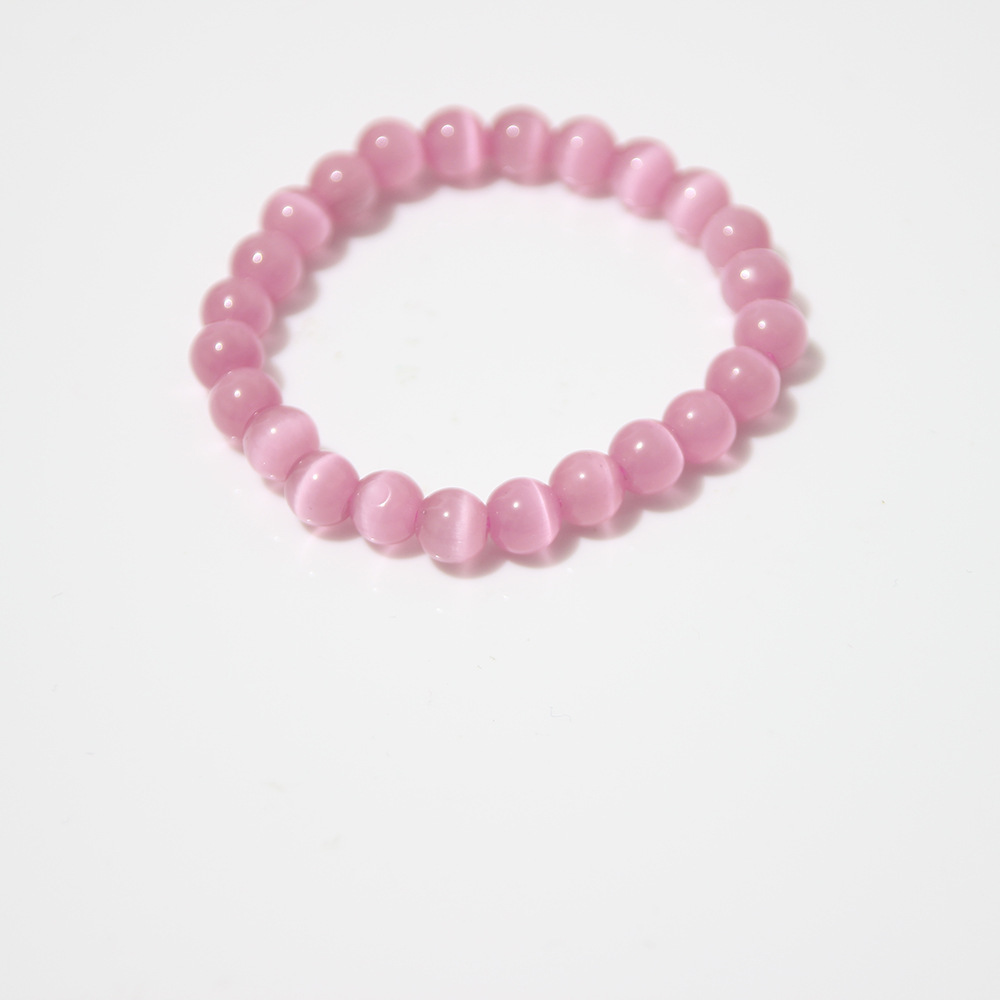 Picture of Zhou Lianfa 32 Color Amazon Crystal Agate Tiger Eye Bracelet Fashion Simple Single Circle Round Bead Cross-border Bracelet Batch