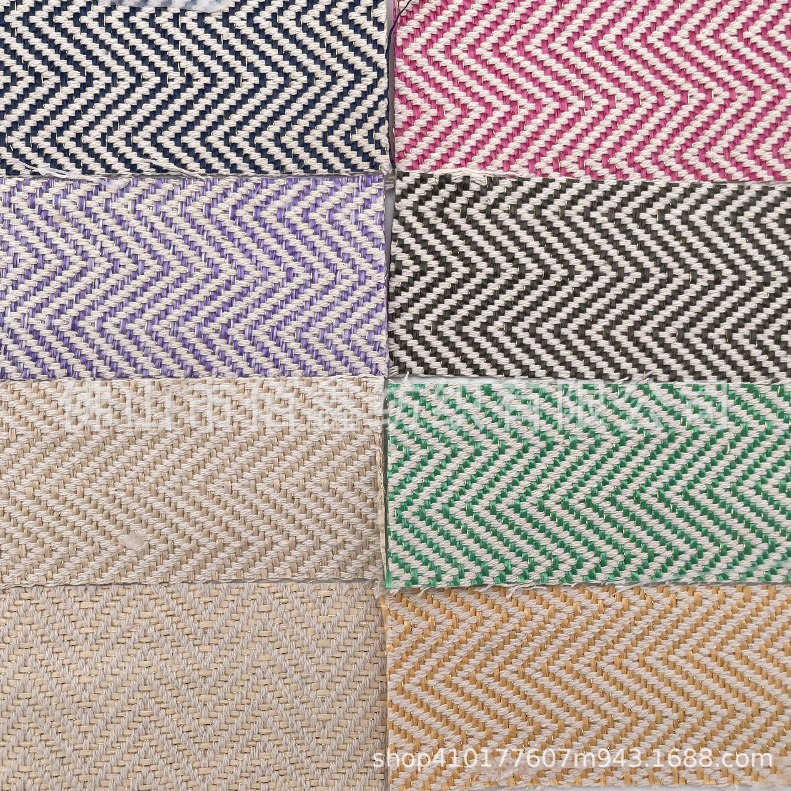 Two-color coarse fabric large letterbone PP fabric cotton thread twill jacquard fashion handbag bag shoes and hat material decoration sofa