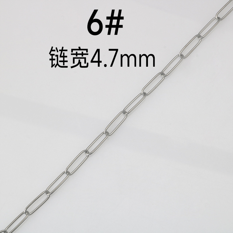 Picture of Stainless steel oval cross chain interlocking bracelet necklace titanium steel diy semi-finished jewelry accessories