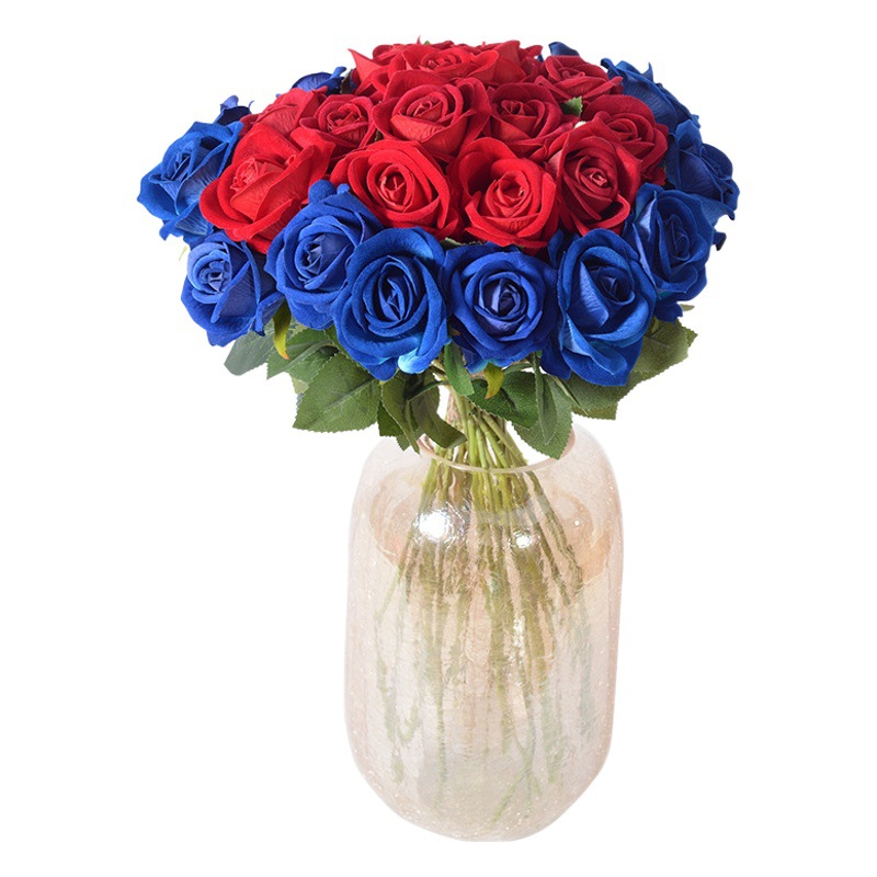 Simulated Velvet Rose Single Valentine's Day Home Wedding Decoration Flower Wall Feel Artificial Flower Artificial Flower Artificial Flower