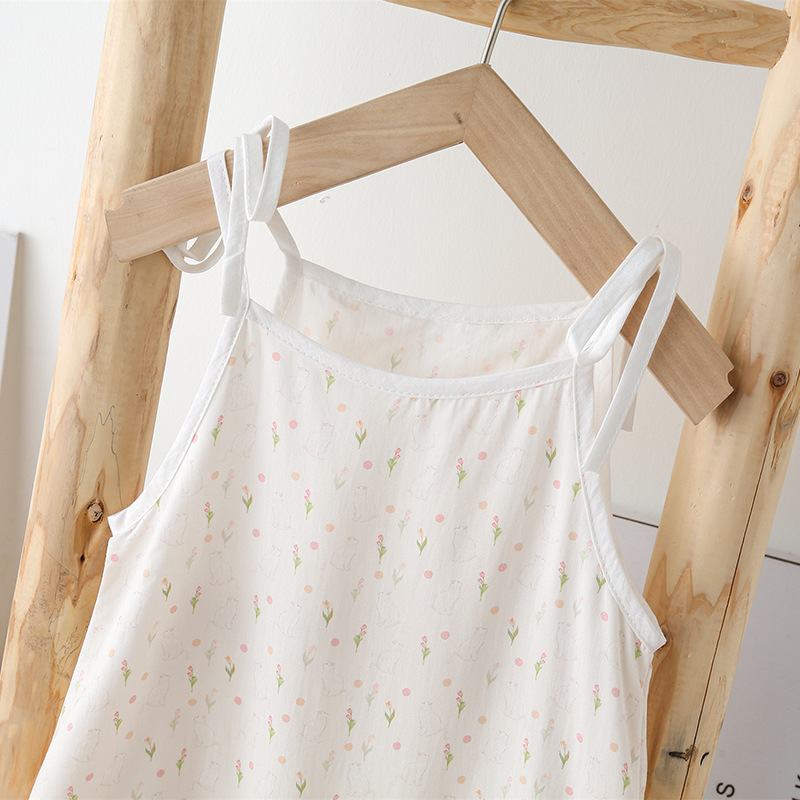 Picture of Baby Summer Clothes Newborn Baby Girl Super Cute All-in-one Suit Cute Princess Sling Pure Cotton Hatshirt Climbing Suit