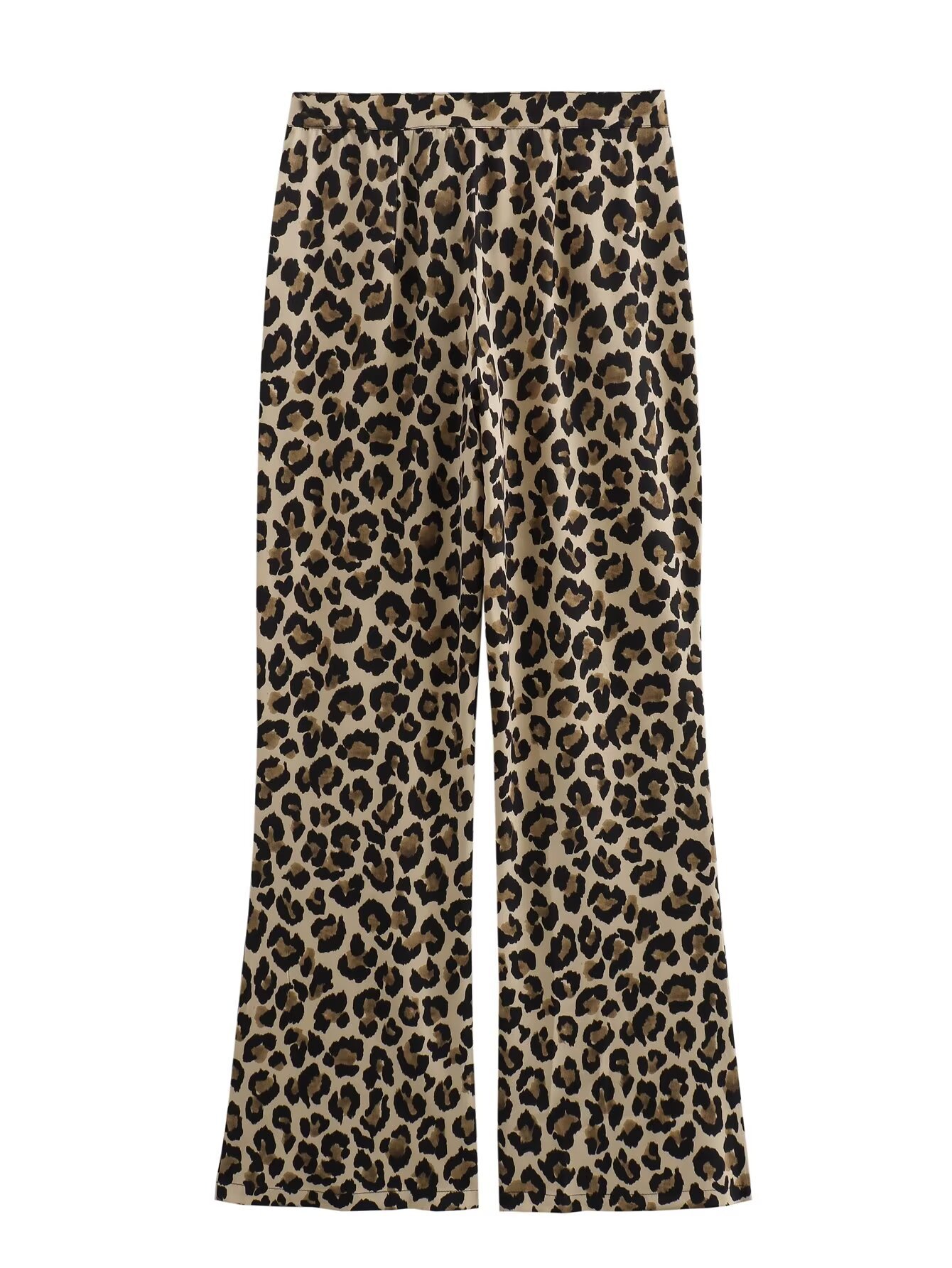 Cross-Border European and American Style Foreign Trade Aliexpress Women's Clothing Wholesale 2024 New Zra Animal Print Pants Loose and Comfortable
