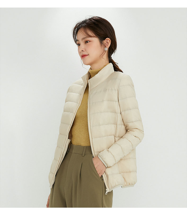 Picture of 90 down down Jacket Women's Hooded Lightweight Short Large Size Lightweight Western Style White Duck down Jacket Pinghu down Jacket Wholesale