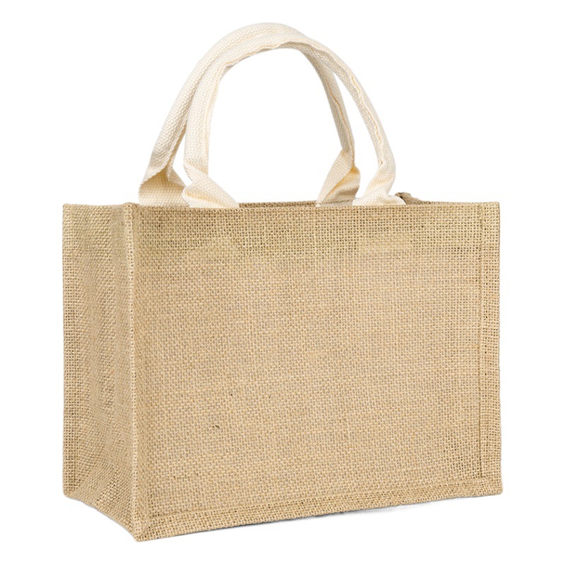 in stock sack vintage jute tote bag waterproof unprinted gift sack jute bag cotton sack custom