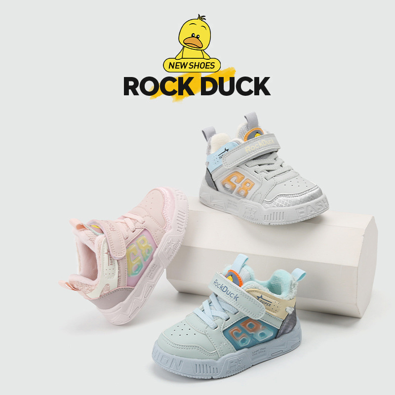 ROCKDUCK/Rock Duck Brand New Winter Warm fleece-lined Casual Shoes Children Light All-match Sneakers 6