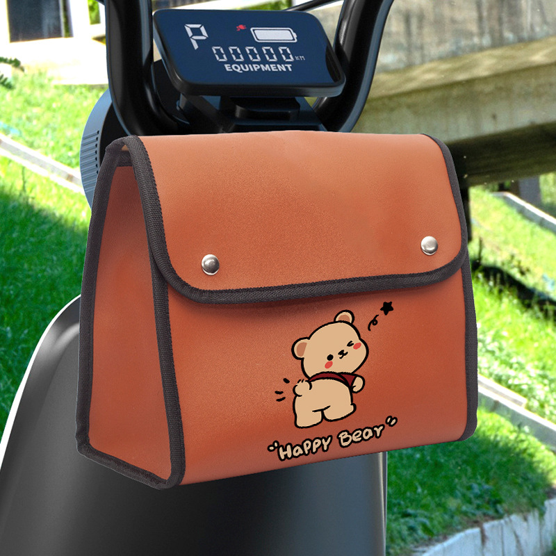 Picture of Electric Car Hanging Bag Front Rainproof Hanging Bag Bicycle Storage Bag Large Capacity Charger Storage Bag