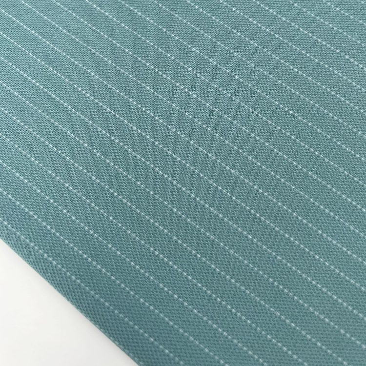 Picture of 160g Ice Silk Texture Warp Knitted Vertical Stripesd Cloth Nylon Cotton Polyester Elastic Splash Sports Casual Polot Shirt Fabric