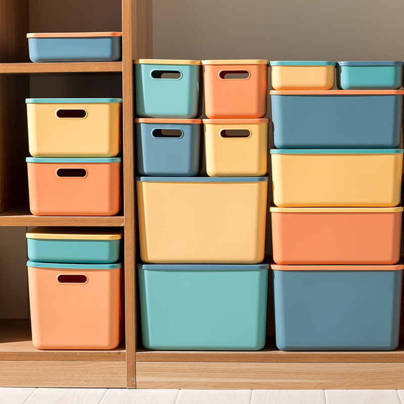 Storage Box Household Large Clothes Storage Box Student Dormitory Sundries Storage Box Plastic Large Storage Box in stock