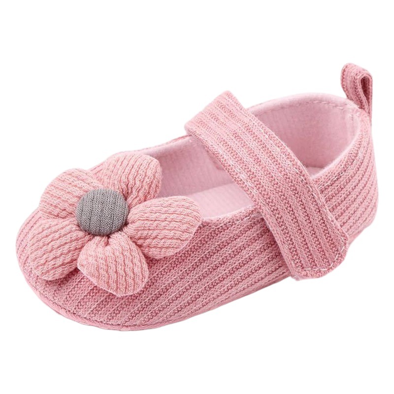 Baby Shoes Women's Spring and Autumn Flower Princess Soft Bottom Toddler Shoes Baby Shoes 0-6-12 Months Anti-drop Girls' Shoes