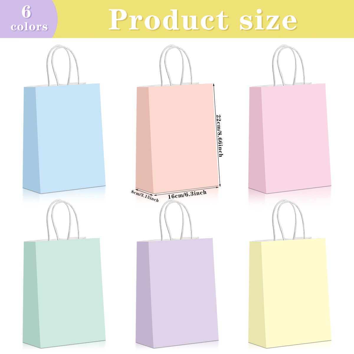 Macaron's New Popular Model Aliexpress Amazon Teme Kraft Paper Bag Handbag Gift Bag Is a Must-Have for Gift Giving