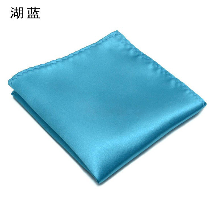 Picture of Solid color dress suit pocket towel men's small square wedding dress breast towel handkerchief black red blue green purple wholesale